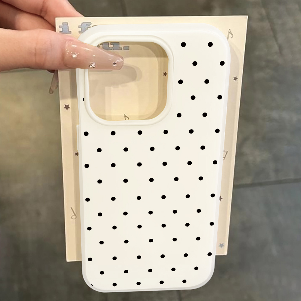 Samsung Galaxy S25 - Minimalistische Polka Dot Stofdichte Hoes Voor