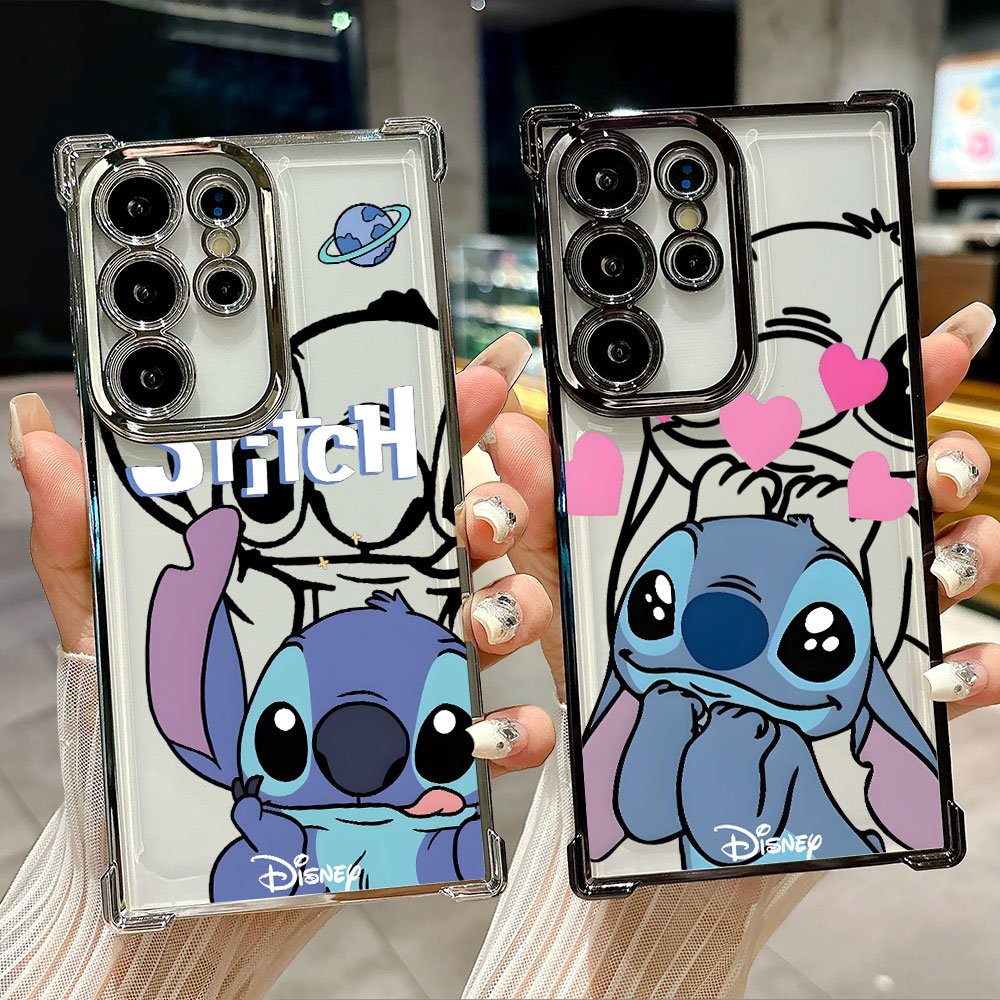 Samsung Galaxy S25 - Stitch Line Achtergrond Siliconen Case voor