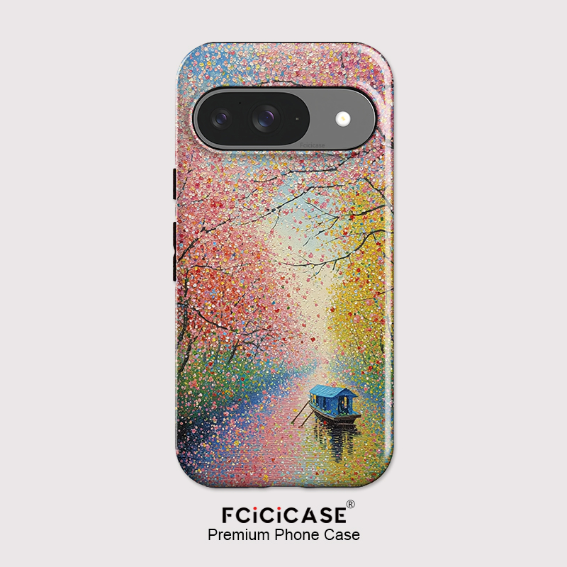 Google Pixel 9 - Fcicicase Kleurrijke Boomboot Print Telefoonhoesje voor