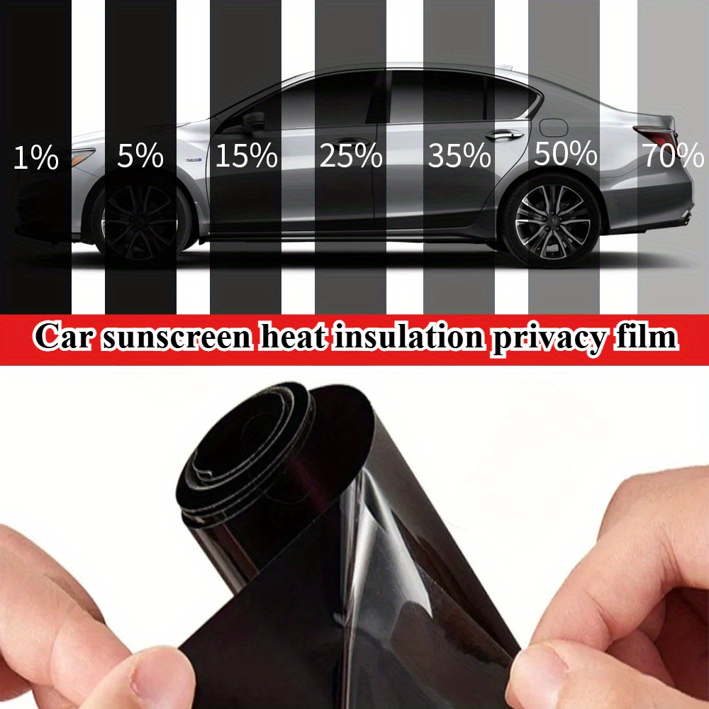 Privacy Screen Protector - Universele Auto Raamfolie 1%-70% VLT Warmte