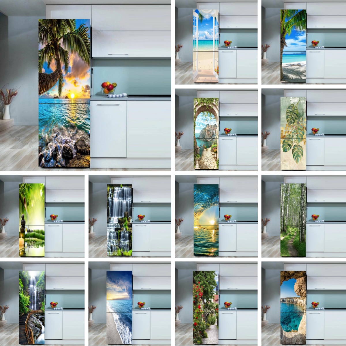 Strand Strand Koelkast Sticker - Full Cover Adhesive recensie en prijs